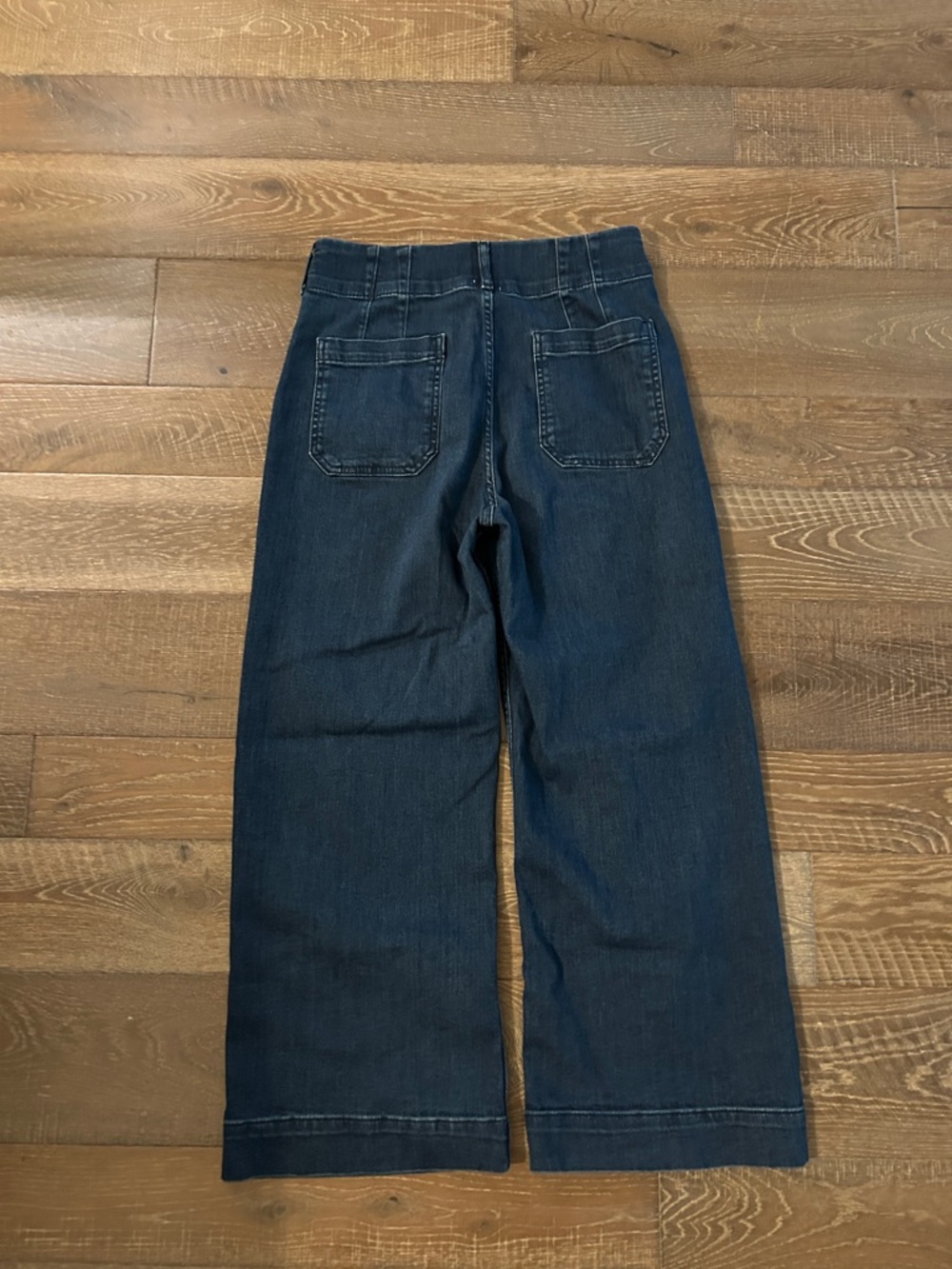 High-Waist Wide-Leg Colette Crop in Dark Indigo - Picture 5 of 7